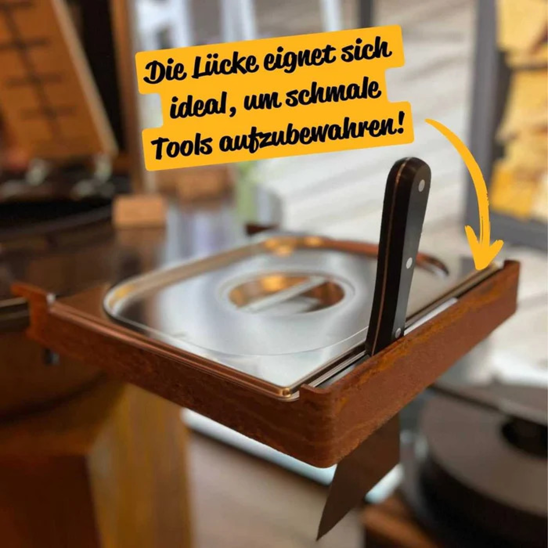Manax Grillbar Halterung Ofyr Black- Set lackiert